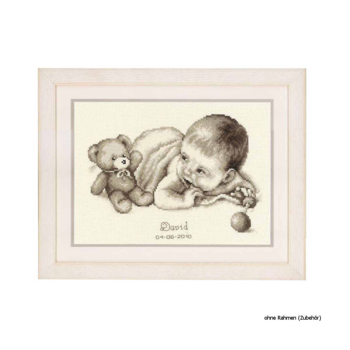Vervaco Counted cross stitch kit Baby & teddy moment,...