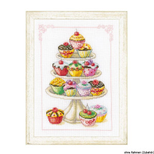 Vervaco Counted cross stitch kit Cupcakes, DIY