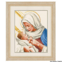 Vervaco Counted cross stitch kit Maria and Jesus, DIY