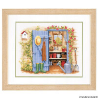 Vervaco Counted cross stitch kit My garden shed, DIY