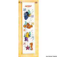 Auslaufmodell Vervaco Stickpackung Zählmuster Messlatte "Nemo"