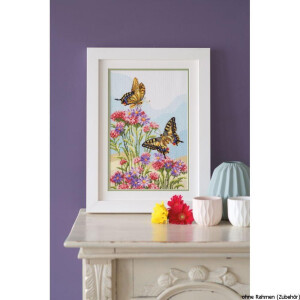 Vervaco Counted cross stitch kit Swallowtails, DIY