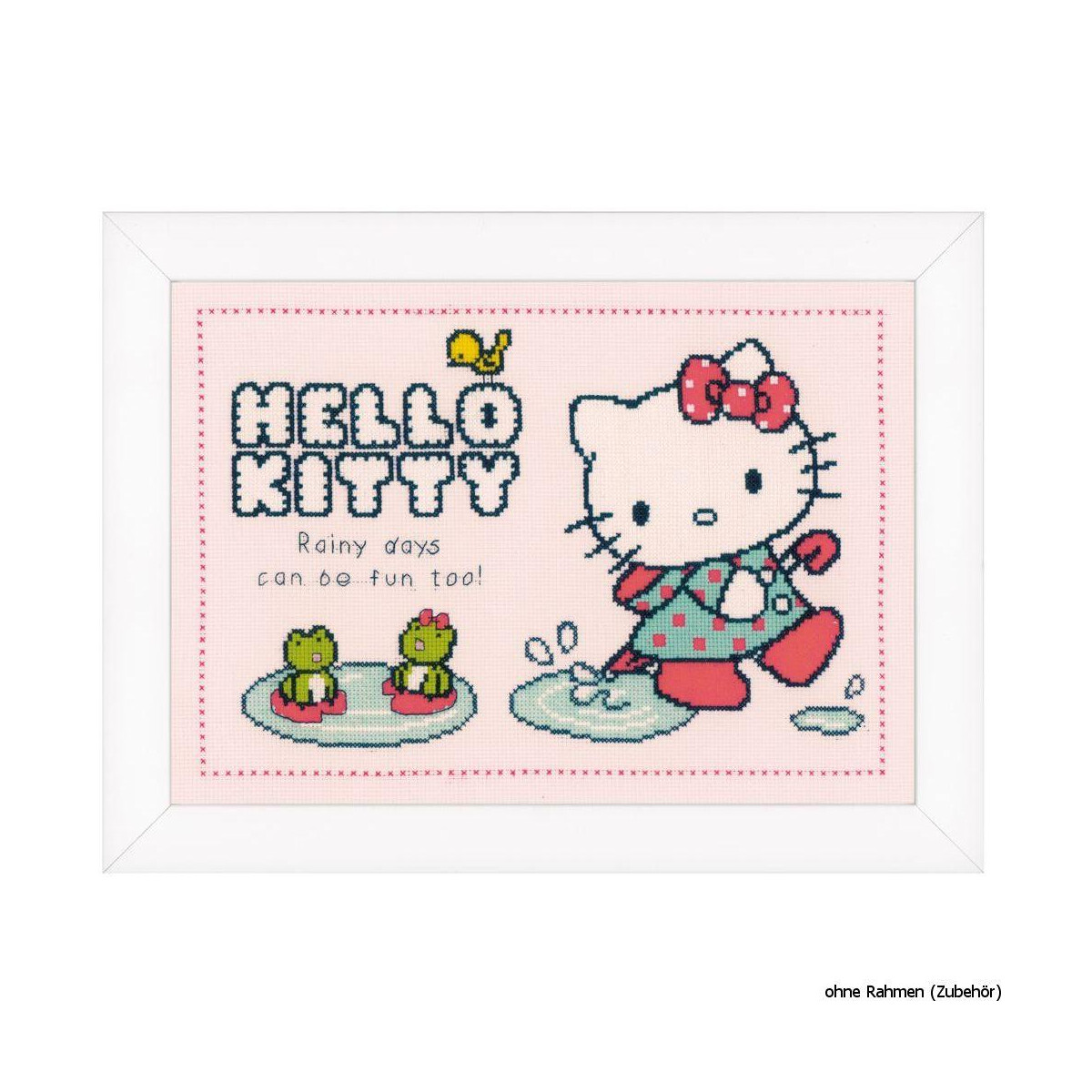 Vervaco Counted cross stitch kit Hello Kitty Rainy days, DIY