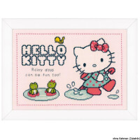 Vervaco Stickpackung Zählmuster "Hello Kitty Spaß im Regen"