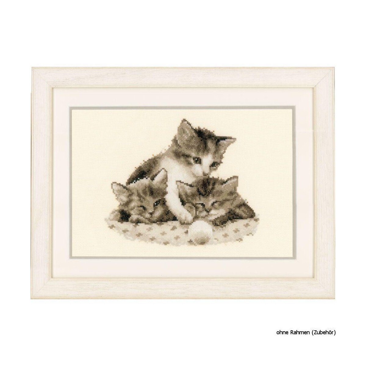 Vervaco Counted cross stitch kit 3 Little kittens, DIY
