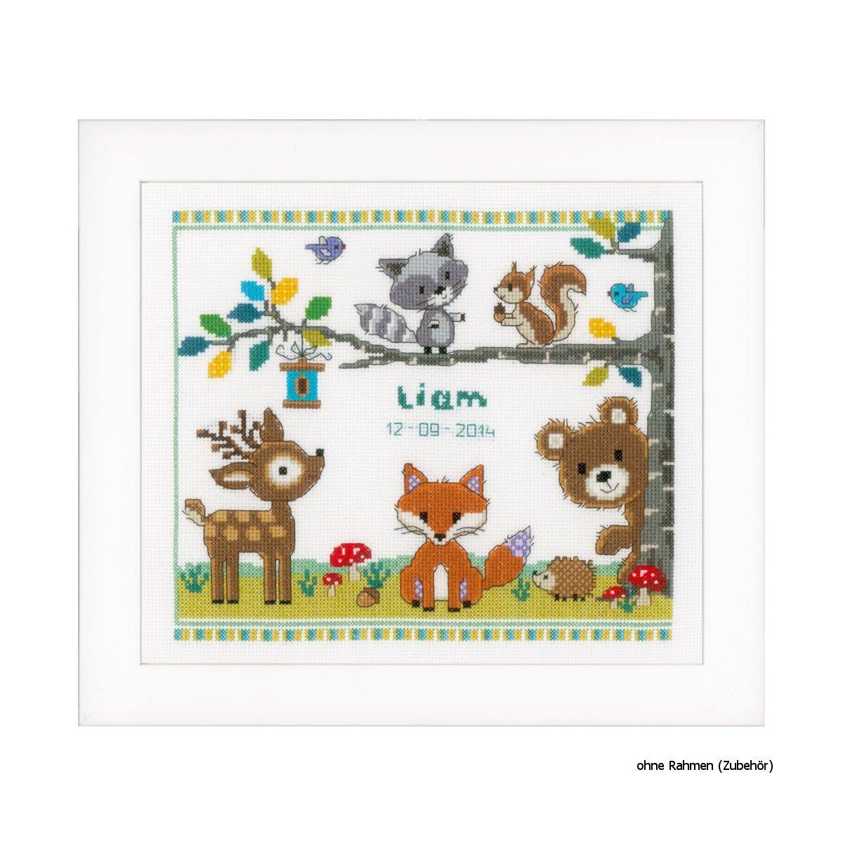 Vervaco Counted cross stitch kit Forest animals I, DIY