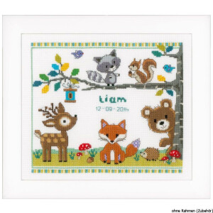 Vervaco Counted cross stitch kit Forest animals I, DIY