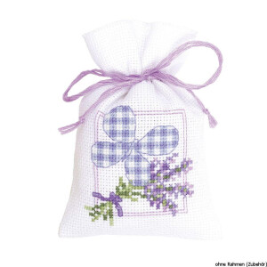 Vervaco Counted cross stitch Lavender twigs and butterfly, bag, DIY