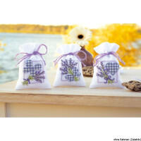 Vervaco Counted cross stitch Lavender twigs and butterfly, bag, DIY