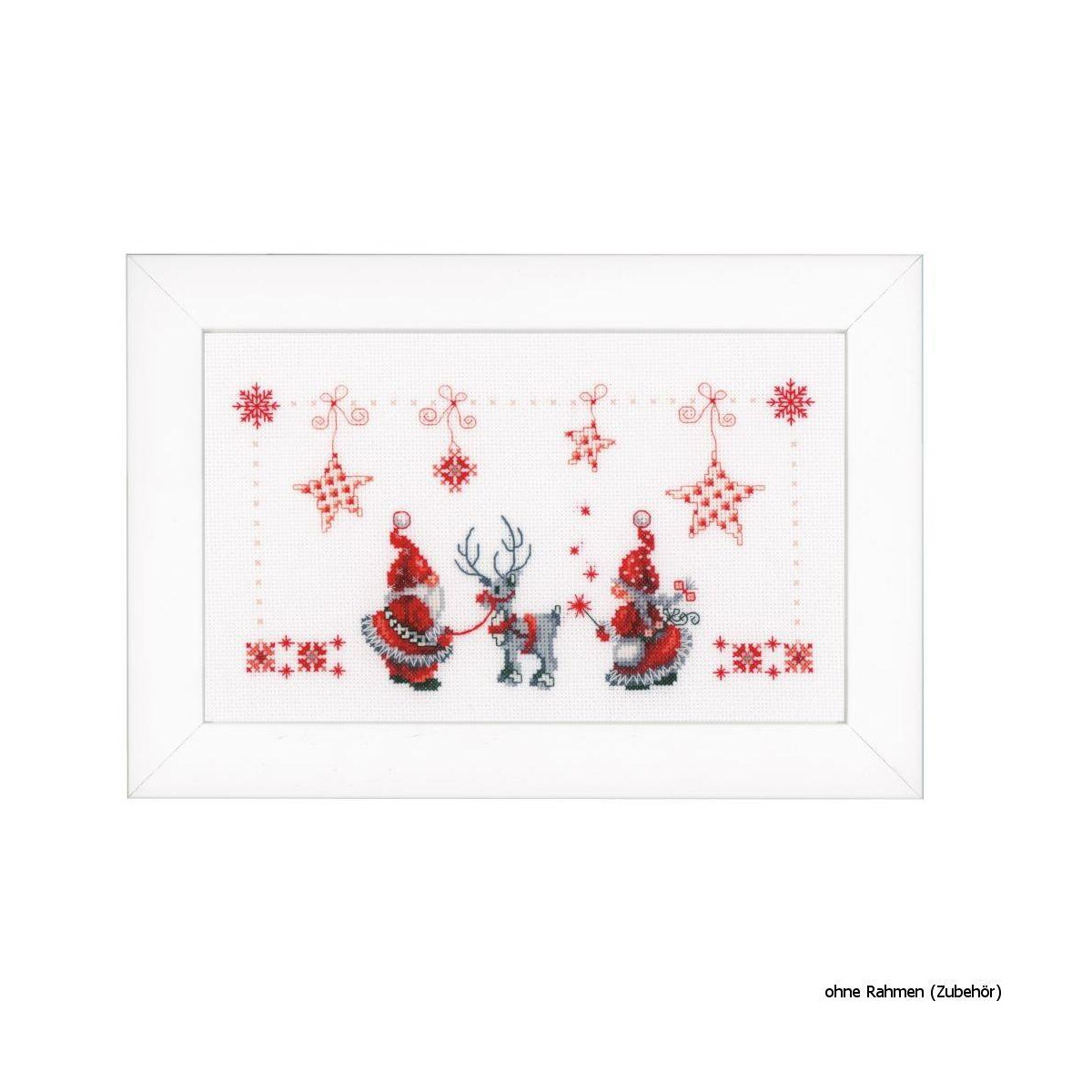 Vervaco Counted cross stitch kit Christmas elves, DIY