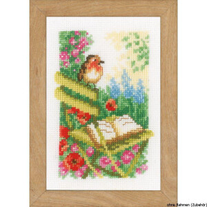 Vervaco Miniature counted cross stitch kit Garden chairs...