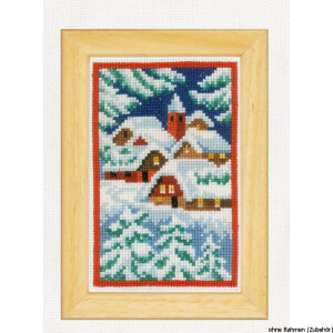 Vervaco miniature "In inverno", set di 3, modello di conteggio