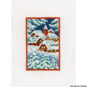 Vervaco Miniature counted cross stitch kit Winter night kit of 3, DIY
