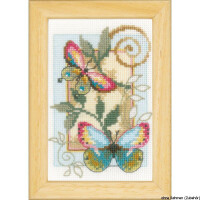 Vervaco Miniature counted cross stitch kit Deco butterflies kit of 3, DIY