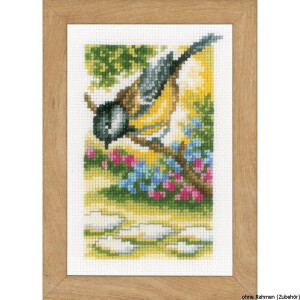 Vervaco Miniature counted cross stitch kit Garden birds...