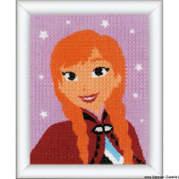 Vervaco Disney Stickpackung "Anna lila", Stickbild vorgezeichnet