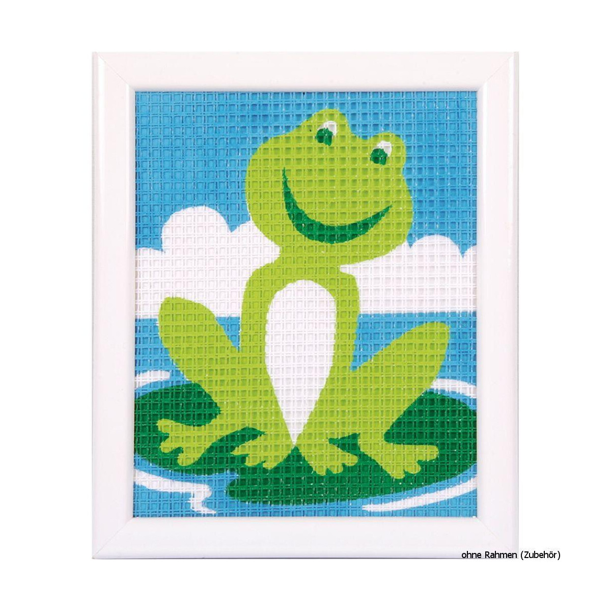 Vervaco stitch kit Frog, stamped, DIY