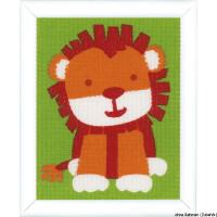 Vervaco borduurpakket "Little Lion", borduurmotief getekend
