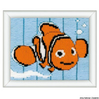 Pacchetto ricamo a punto stretch Vervaco "Nemo", motivo di ricamo disegnato