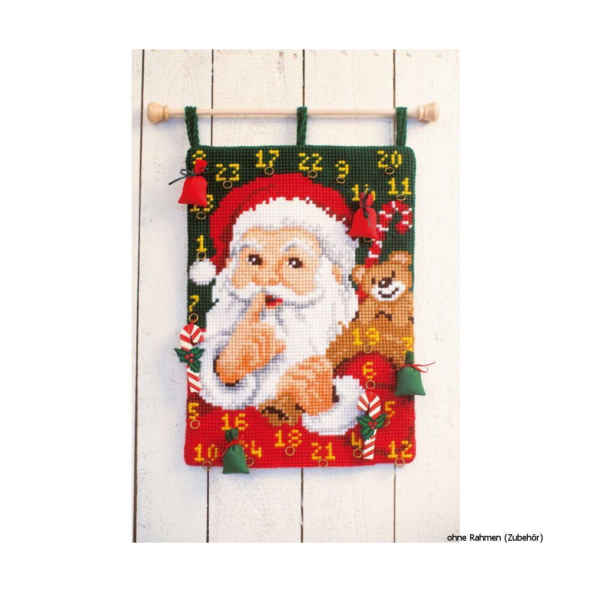 Vervaco stamped cross stitch wall hanging kit Shh..., DIY