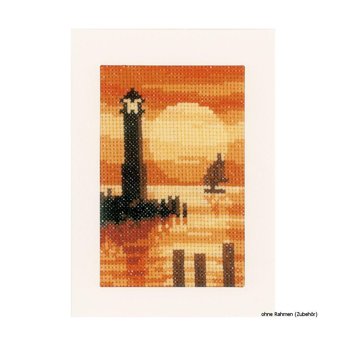 Vervaco Grußkarten "Sonnenuntergang", 3er...