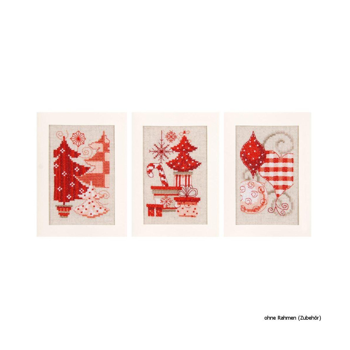 Cartes de voeux Vervaco "Christmassy in red",...