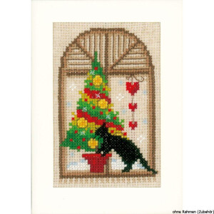 Поздравительные открытки Vervaco "Рождественская радость", набор из 3 штук, счетный крест