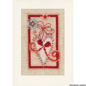 Vervaco Greeting card, counted stitch kit Christmas symbols kit of 3, DIY