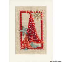 Vervaco Greeting card, counted stitch kit Christmas symbols kit of 3, DIY