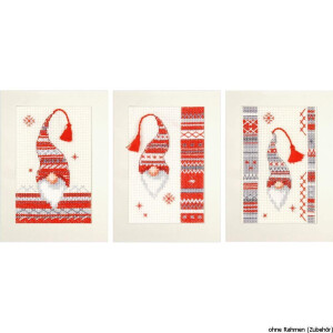 Vervaco Greeting card, counted stitch kit Christmas elf...