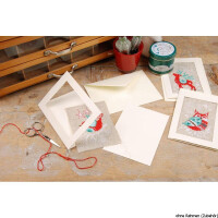 Vervaco Greeting card, counted stitch kit Winter scenes kit of 3, DIY