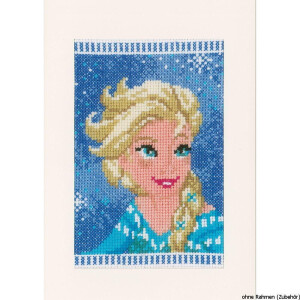 Vervaco Greeting card stitch kit Disney Elsa, Olaf&Anna kit of 3, DIY