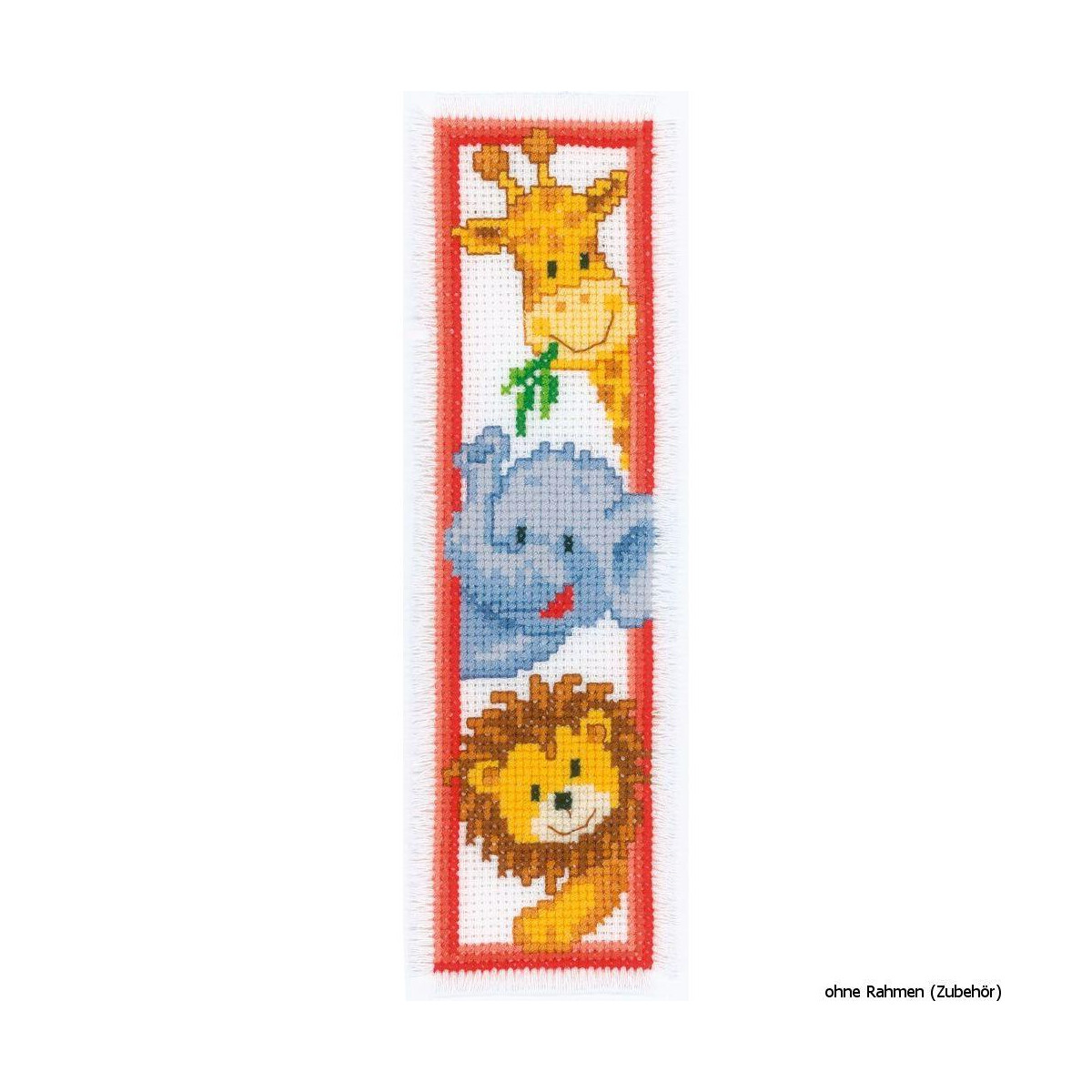 Vervaco Bookmark counted cross stitch kit Animals, DIY