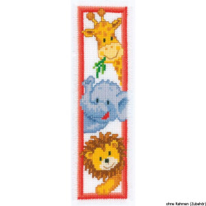 Vervaco Bookmark counted cross stitch kit Animals, DIY