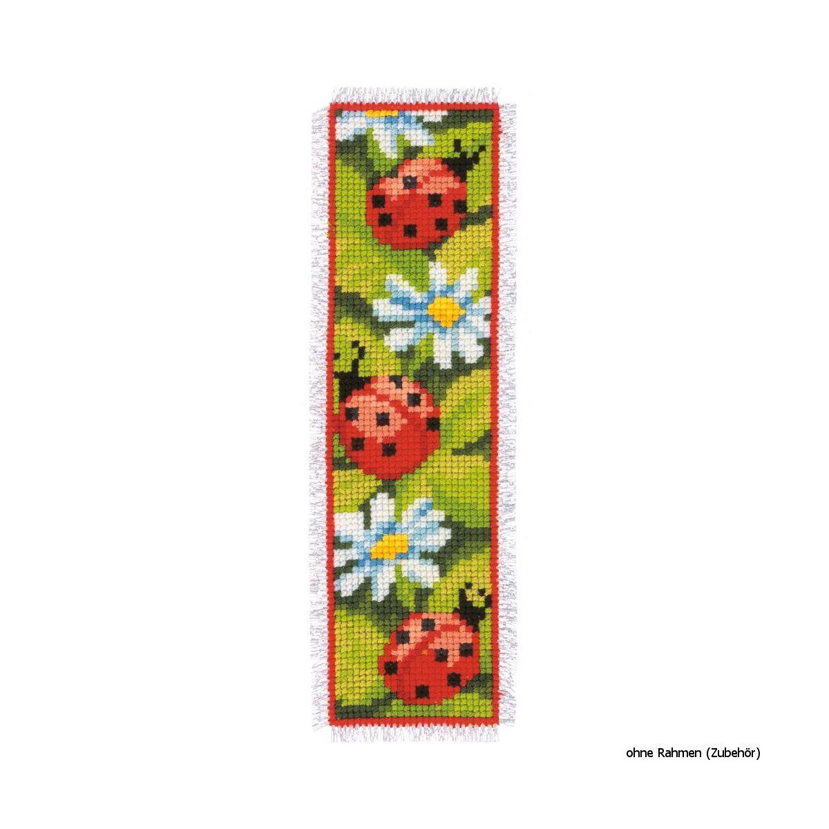 Vervaco Bookmark counted cross stitch kit Ladybird, DIY