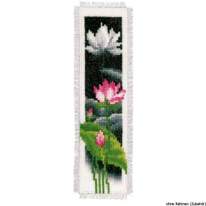 Vervaco Bookmark counted cross stitch kit Lotus &...