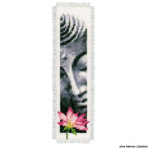 Vervaco Bookmark counted cross stitch kit Lotus & Buddha kit of 2, DIY