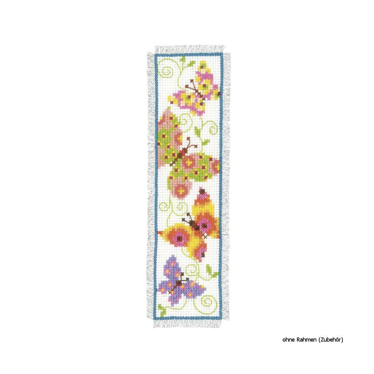 Vervaco Bookmark counted cross stitch kit Butterflies...
