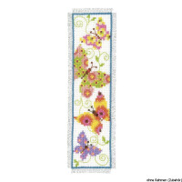 Vervaco Bookmark counted cross stitch kit Butterflies flapping I, DIY