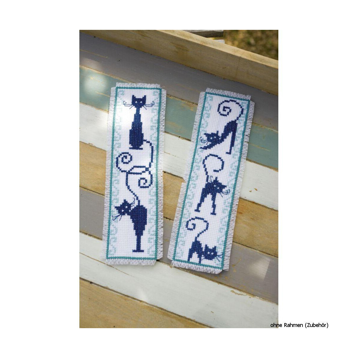 Vervaco Bookmark counted cross stitch kits Cheerful Cats...