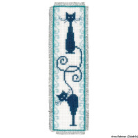 Vervaco Bookmark counted cross stitch kits Cheerful Cats kit of 2, DIY