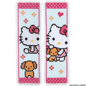 Vervaco Bookmark counted cross stitch kit Hello Kitty...