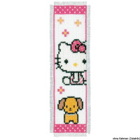 Закладка Vervaco "Hello Kitty с собачкой", набор из 2 штук, счетный крест