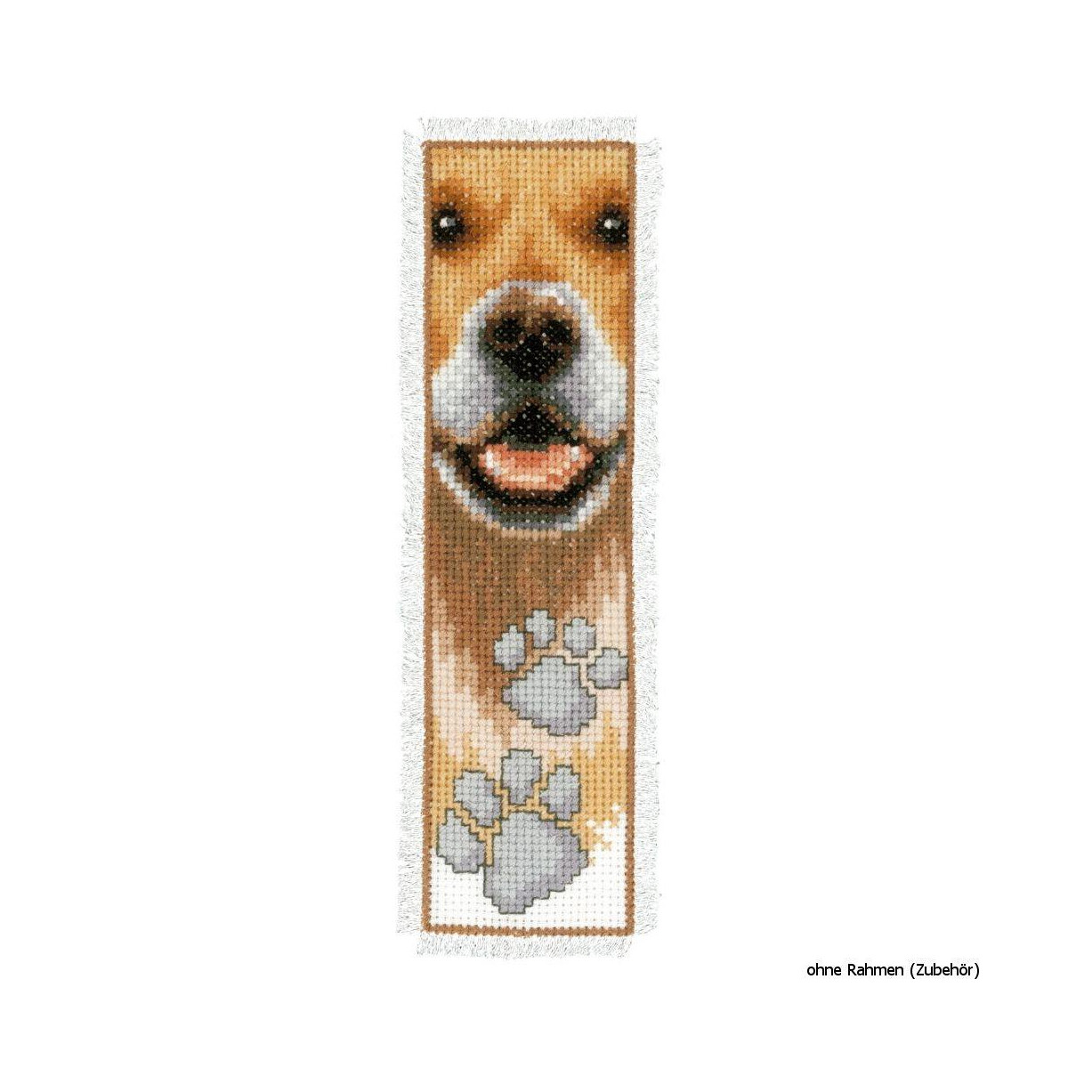 Vervaco Bookmark counted cross stitch kit Dog, DIY