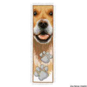 Vervaco Bookmark counted cross stitch kit Dog, DIY