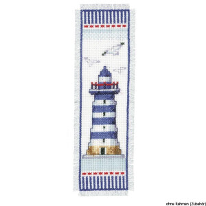 Vervaco Bookmark counted cross stitch kit Lighthouse, DIY