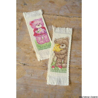 Vervaco Bookmark counted cross stitch kit Popcorn kit of 2, DIY