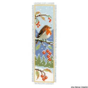 Vervaco Bookmark counted cross stitch kit Robins kit of 2, DIY