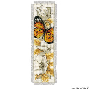 Vervaco Bookmark counted cross stitch kit Butterfly on...