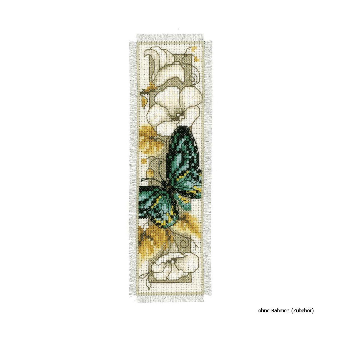 Vervaco Bookmark counted cross stitch kit Butterfly on...